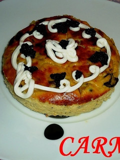 Una foto de Pastel de col, setas y jamón serrano