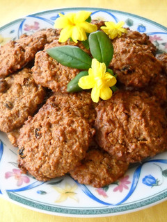 A picture of Galletas integrales de avena y coco.