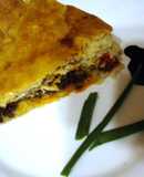 Empanada de morcilla y pimientos