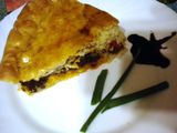 Empanada de morcilla y pimientos