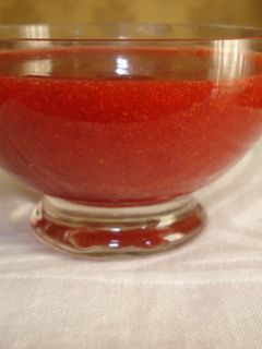 Una foto de Salsa de fresas argentina