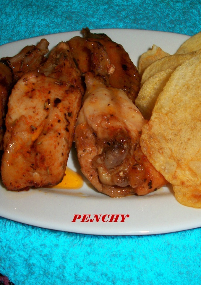 Una foto de Pollo al horno con hierbas y especias