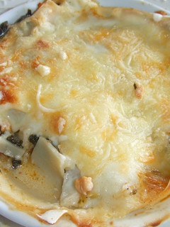 Una foto de Gratinado de berenjenas con tomatitos y huevo
