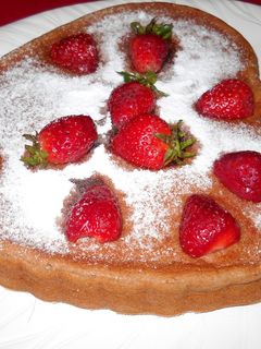 Una foto de Pudín de fresas con arándanos