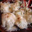 Coliflor con crema de queso gratinado