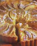 Tarta cremosa de mazapán y manzana 