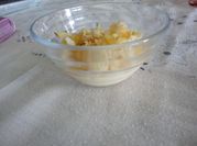 Una foto de crumble de manzana sin horno