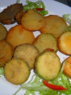 Una foto de Huevos y verduras rebozadas