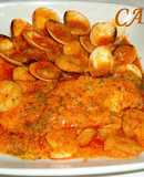 Bacalao con almejas y langostinos
