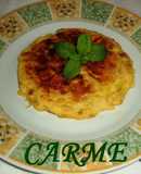 Tortilla de col y puerro