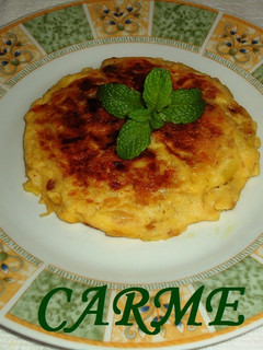 Una foto de Tortilla de col y puerro
