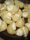 Caracolas con crema de queso