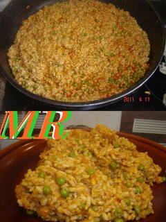 Una foto de Paella de atún