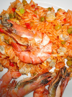 Una foto de Arroz con berberechos al horno