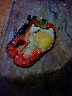 Una foto de Asado a la parrilla de calahorras rellenos 