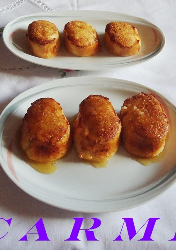 Una foto de Torrijas al horno con miel