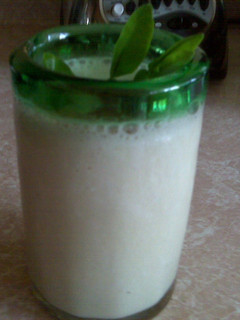 Una foto de Licuado de plátano con avena