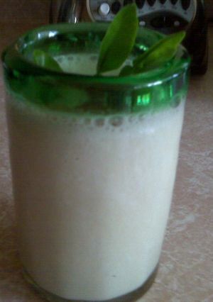 Una foto de Licuado de plátano con avena
