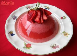 Foto principal de Flan de fresas con Agar Agar