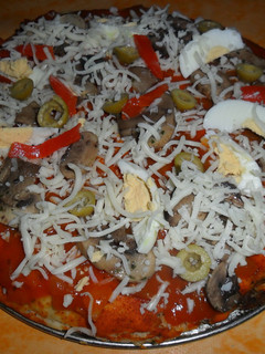 Una foto de Pizza con champiñones