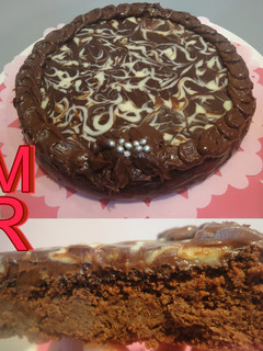 Una foto de Tarta brownie de naranja y pan