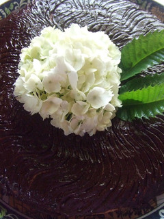 Una foto de Tarta de chocolate hortensia