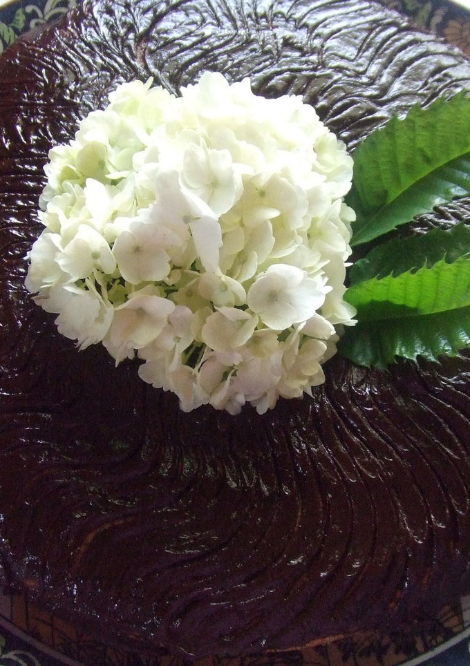 Una foto de Tarta de chocolate hortensia