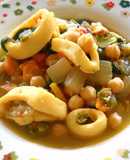 Garbanzos con acelgas y calamar