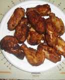 Alitas de pollo fritas