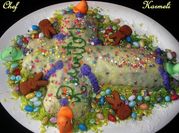 Una foto de tapioca con carne