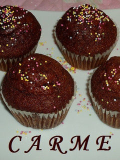 Una foto de Magdalenas de chocolate puro