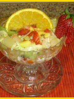 Una foto de Coctel de langostinos sencillo