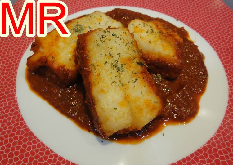 Bacalao a la vizcaina con manzana