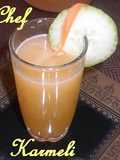 Agua fresca de frutas, pepino y zanahoria
