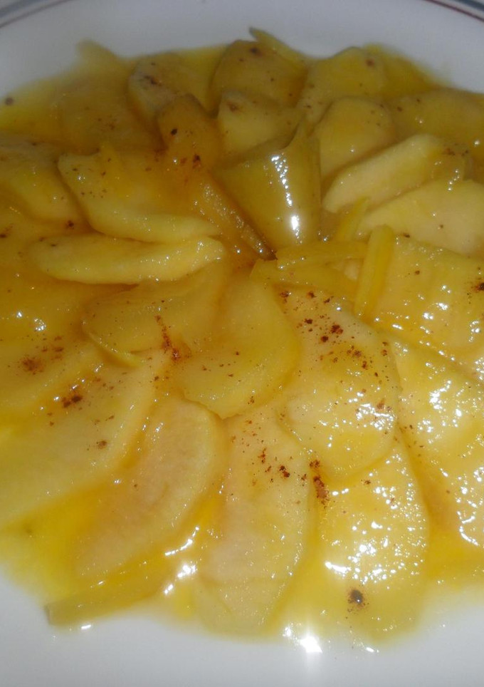 Una foto de Manzanas salteadas al limón