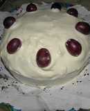 Torta con chips de uvas frescas