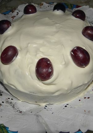 Una foto de Torta con chips de uvas frescas