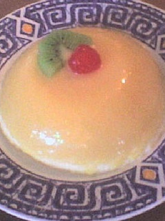 Una foto de Bavarois de durazno