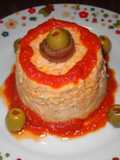 Flan de merluza con tomate