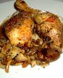 Pollo al vino tinto fácil