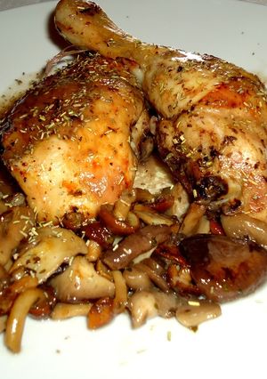 Una foto de Pollo al vino tinto fácil