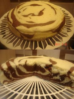 Una foto de Tarta cebra de queso