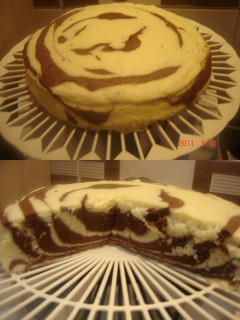 Una foto de Tarta cebra de queso