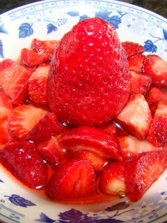 Una foto de Fresas con vinagre de Módena