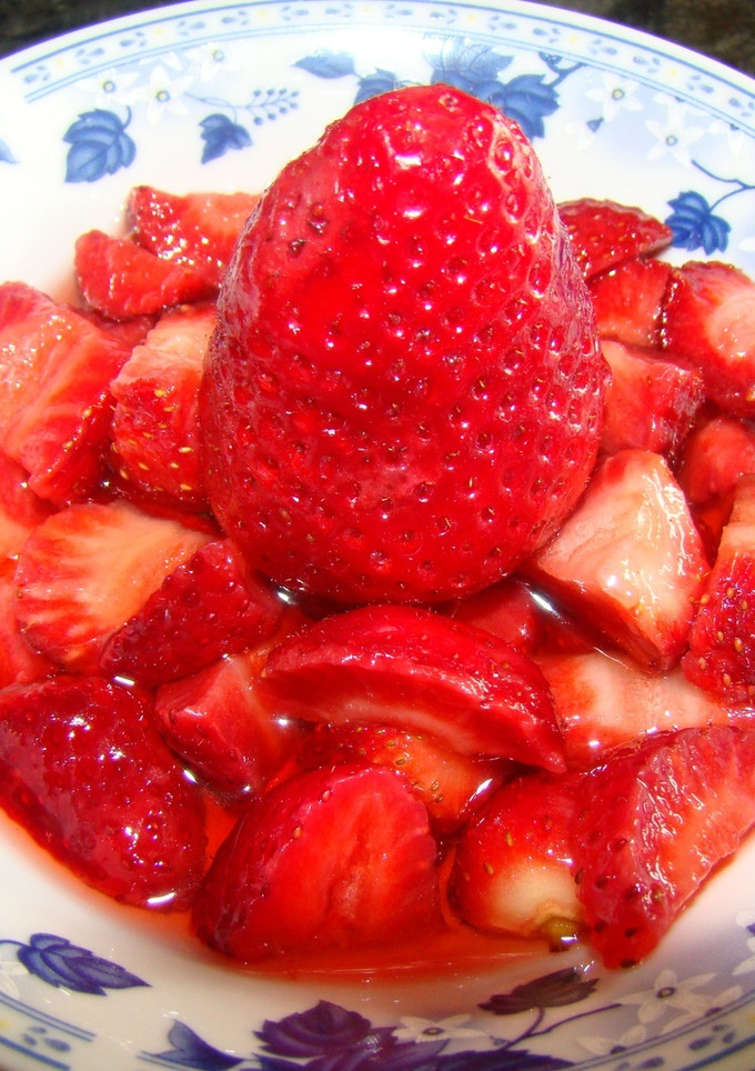 Una foto de Fresas con vinagre de Módena