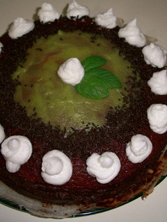 Una foto de Tarta de chocolate a la menta