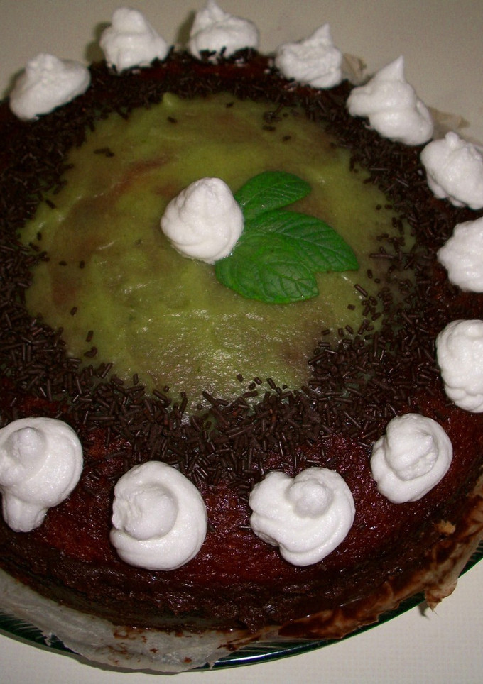 Una foto de Tarta de chocolate a la menta
