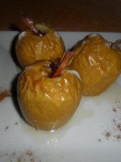 Una foto de Manzanas al vino de licor