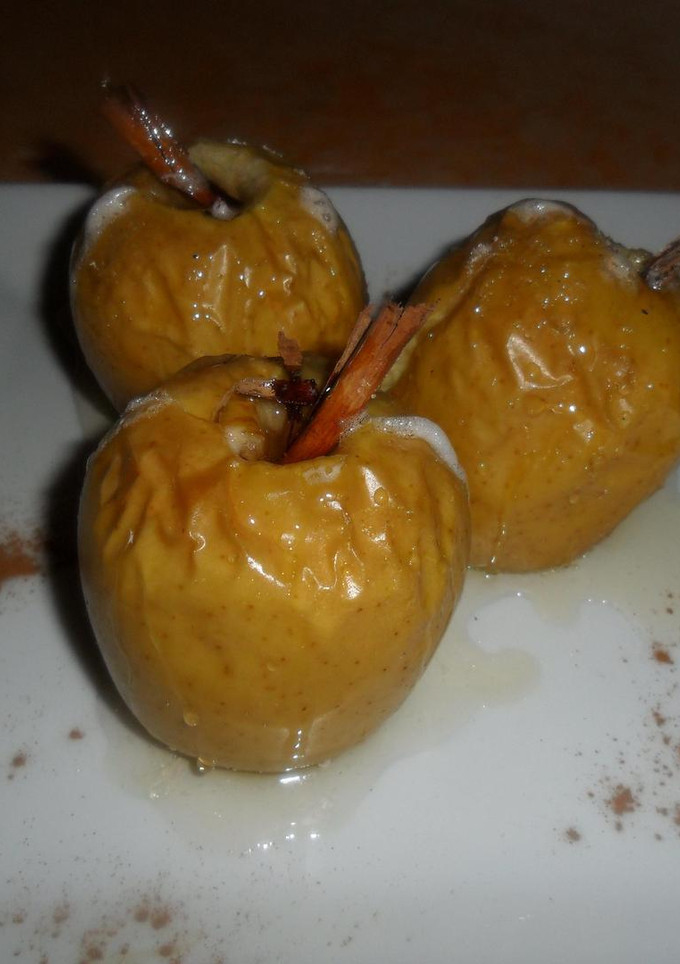 Una foto de Manzanas al vino de licor