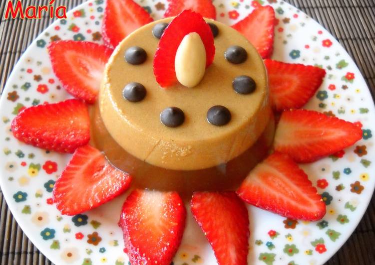 Flan de café con fresas Receta de pensamiento Cookpad